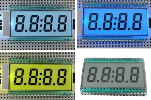 

40PIN TN Positive 4-Digits Segment LCD Panel White/Blue/Green Blue Backlight 3V Digital Tube Clock Display