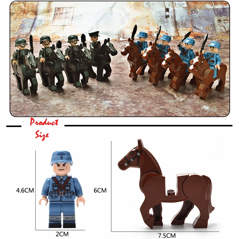 

Legoing Military Special Forces Soldiers Bricks Figures Guns Weapons House Horse Armed SWAT Building Blocks Ww2 Kid Toy Legoings