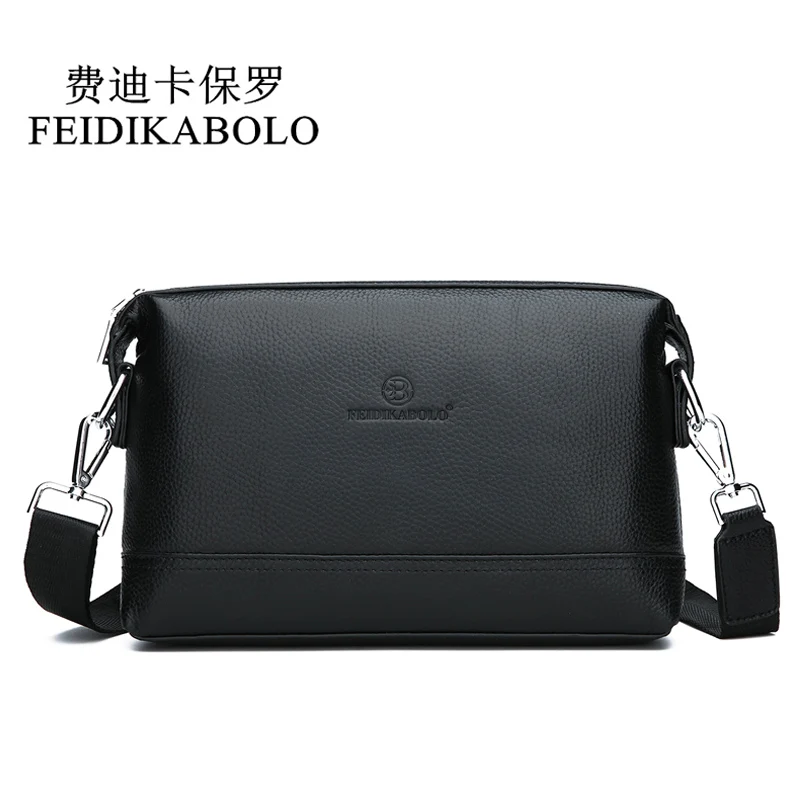 Beste FEIDIKABOLO NIEUWE Lederen Schoudertassen Mannen Messenger Bag Promotionele Kleine Crossbody Bag Business Man Bag Multifunctionele