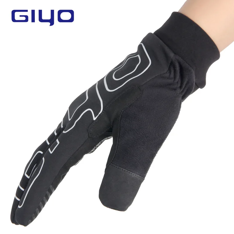 GIYO New Winter Full Finger Cycling Gloves Waterproof Thermal Fleece Gel Gloves for Mens MTB Road Bike Racing Sportwear Gloves