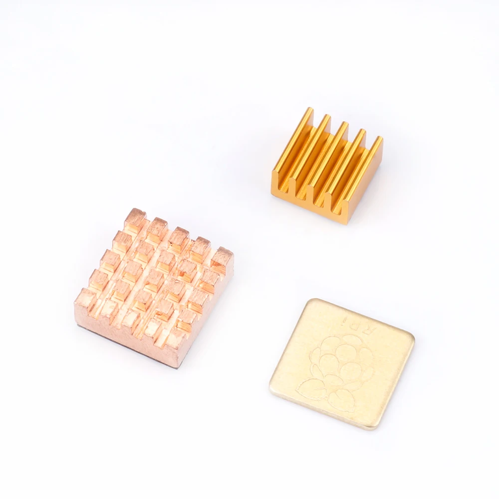 3 шт. Raspberry Pi Model B + плюс радиатор 1 алюминий 2 меди с логотипом охлаждающая Подушка