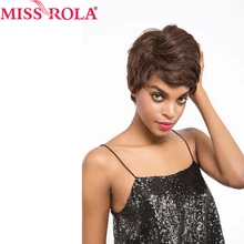 Miss Rola Hair Brazilian Hair Straight #2 Color Short Human Hair Wigs For Black Women Free Shipping