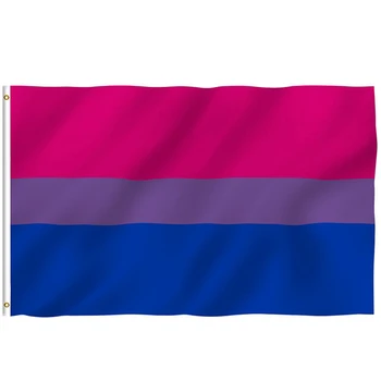 free shipping xvggdg Bisexual Pride Flag LGBT 90*150cm Pink Blue Rainbow Flag Home Decor Gay Friendly LGBT Flag Banners