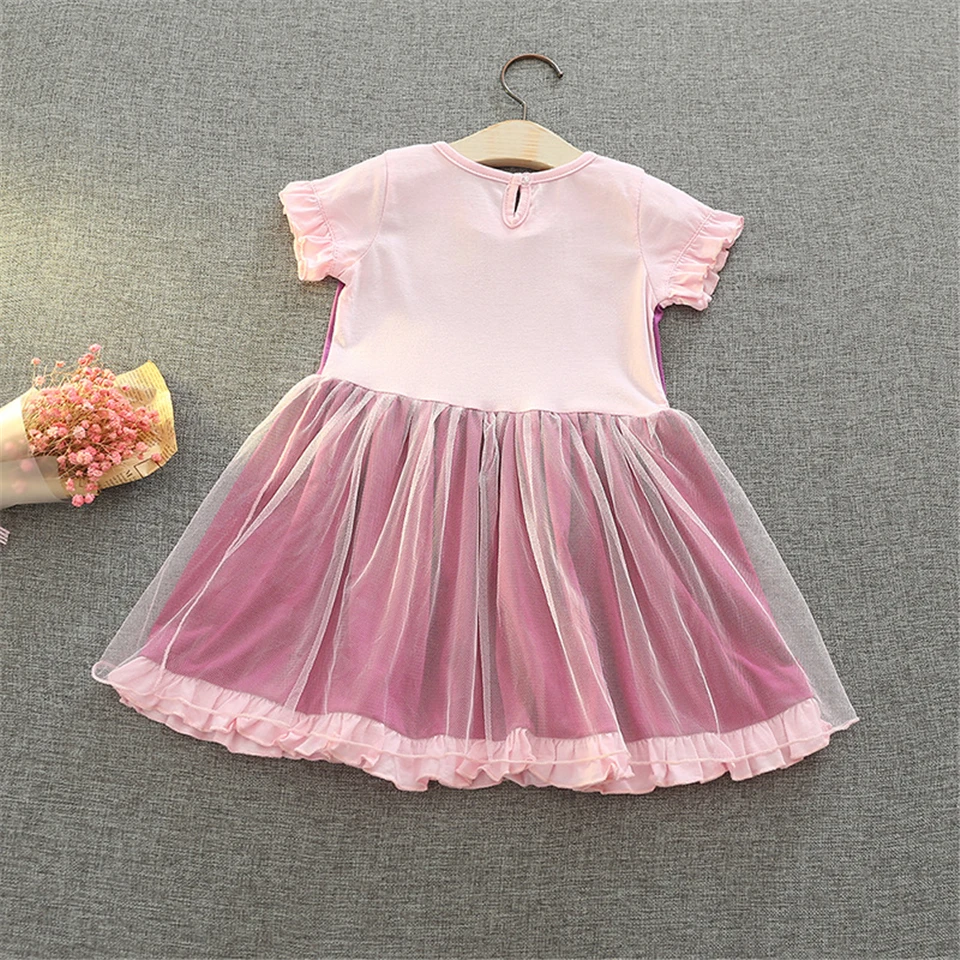 Bebe/розовое праздничное платье принцессы на день рождения рождественское платье для маленьких девочек 1, 2, 3, 4, 5, 6 лет Детский карнавальный костюм платье Рапунцель