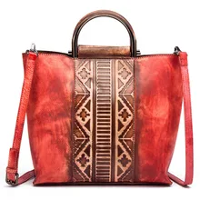 Женские сумки-мессенджеры из натуральной воловьей кожи, женские сумки-тоут из натуральной кожи, тисненые сумки через плечо с ручкой сверху