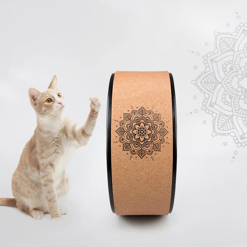 

Cork TPE Yoga Wheel Yoga Circle Stretch Exercise Auxiliary Home Equipment Laser Engraving Round Exercise Wheel Pilates Circle