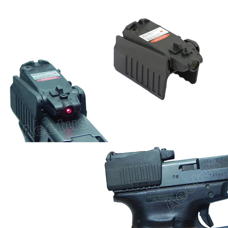 

Tactical Red Laser Sight Scope Compact Pistol Hand Gun for Glock 17 18C 22 34 Series high/low Mount VI04006