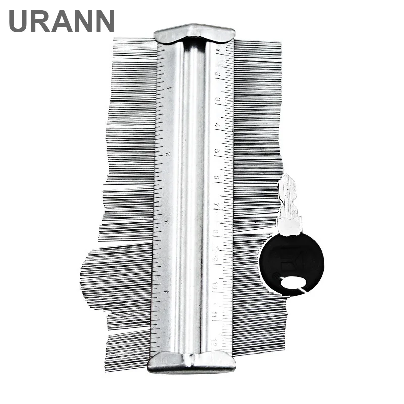 

1pcs 125mm irregular contour measuring gauge Decoration Profile Steel Pattern Contoured Depth Tiling Metal Tiles Steel