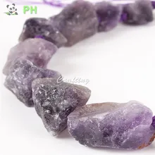 Joya Natural de Piedra Áspera Nugest Hebras de Cuentas de Amatista/Labradorita/Cuarzo Rosa/Fluorita/Lapis Lazuli/Citrino/prehnita/Aventurina