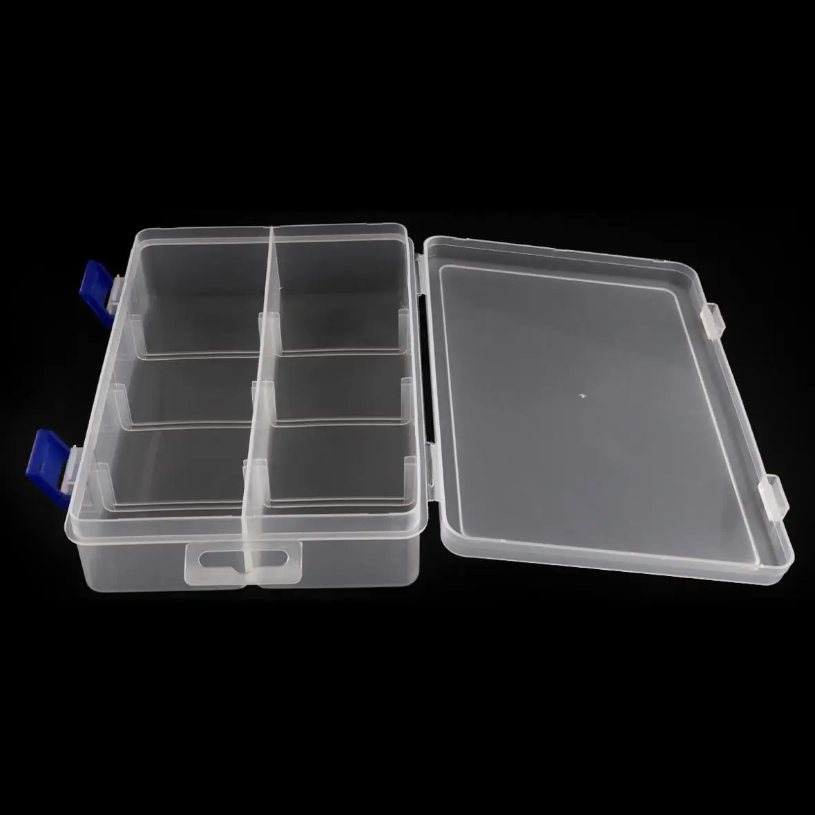 8 сетчатый прозрачный пластиковый ящик с двойной пряжкой для хранения, съемная аппаратная коробка для инструментов, шкатулка для ювелирных изделий, разный ассортимент, чехол
