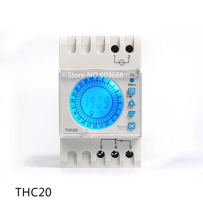 

THC20-1C Programmable Timing Switch DHC20 with Backlight Displab Timer Time Switch