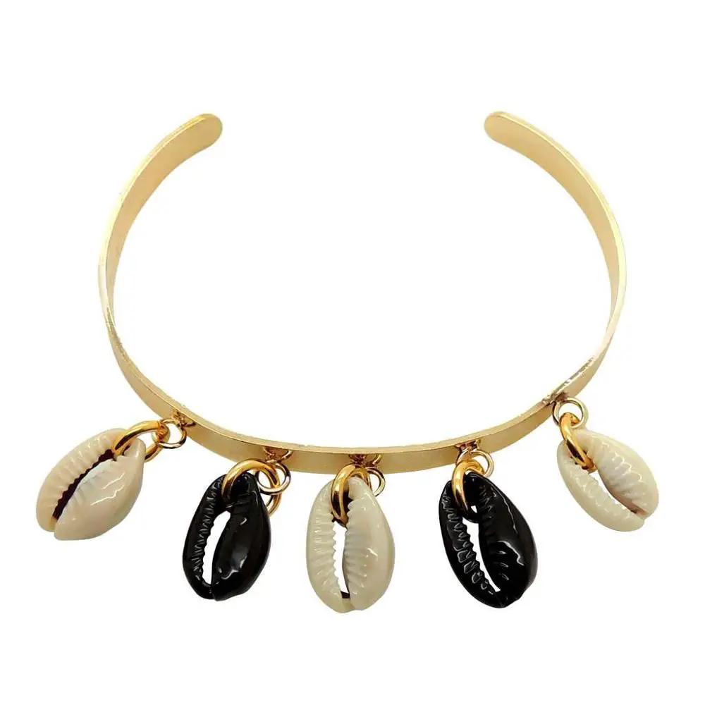 

acero inoxidable joyeria mujer bohemian boho shell cowries Cuff bangle bracelet bijoux acier inoxydable femme bangles for women
