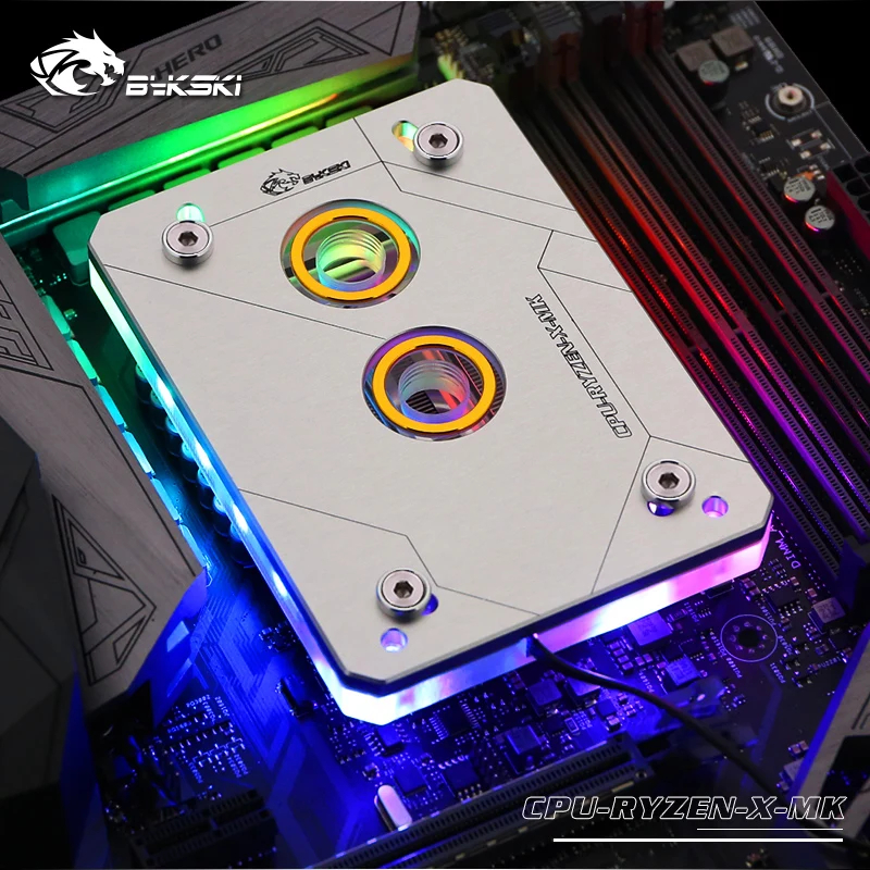 Bykski CPU RYZEN X MK процессор блок водяного охлаждения с RBW светодиодные комплекты для AMD
