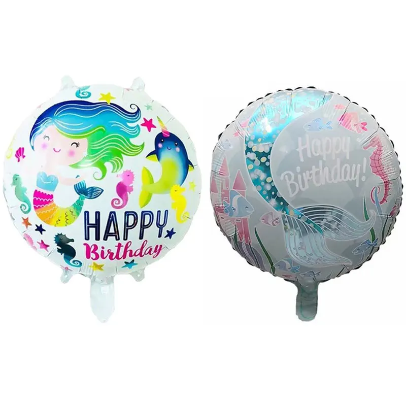 

1PC 18inch Cartoon Mermaid Aluminum Balloons Inflatable Helium Globos for Baby Shower Birthday Party Decorations Kids Supplies