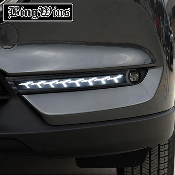 

For Mazda CX-5 17/18 fog lamp modified Tri-color streamer Turn Signal Light and dimming style LED car DRL daytime runninglight
