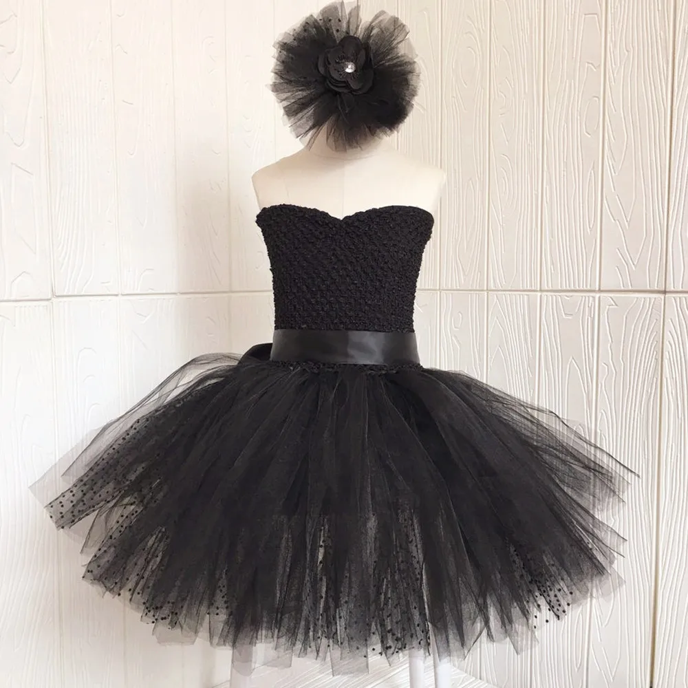 

Black Elegant Bella Swan Prom Dress for Kids Girl V-neck Ballet Dance Knee Length Tutu Dress Princess Froze Elsa Anna Costumes