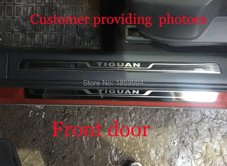 For 2016 2017 VW Tiguan Mk2 Europe Version Car Scuff Plate Door Sill Trim Welcome Pedal