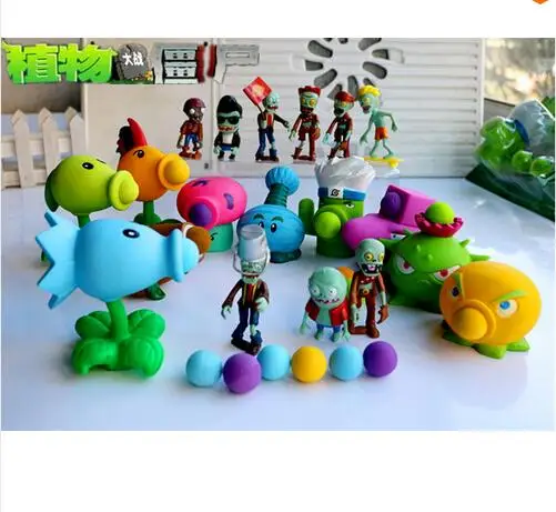 Special Offers 1pcs New Popular Game PVZ Plants vs Zombies Peashooter PVC Action Figure Model Toys   10CM Plants Vs Zombies Toys