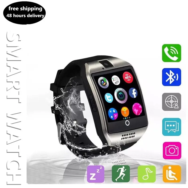 

ZoneQuality q18 Bluetooth Smart Watch Android SmartWatch Phone Call GSM Sim Remote Camera Information Display Sports Pedometer