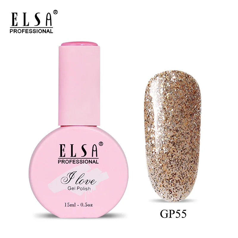 Elsa 15 мл гель для ногтей цветной базовый гель Базовое покрытие гель лак для ногтей Дизайн ногтей УФ светодиодный отмачиваемый гель лак праймер основа красный белый - Цвет: GP55