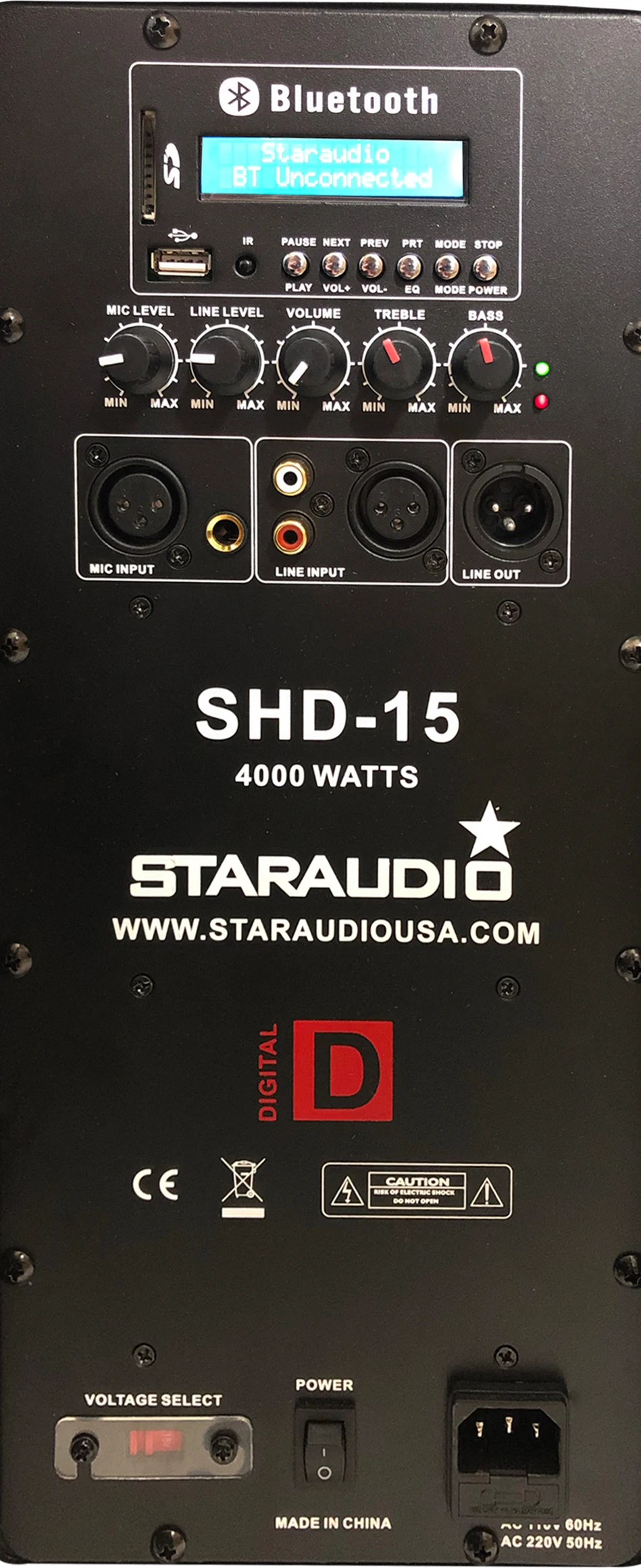 15 inch  4000watts class d high powered active pa dj night clubs stage ktv club party audio speaker  