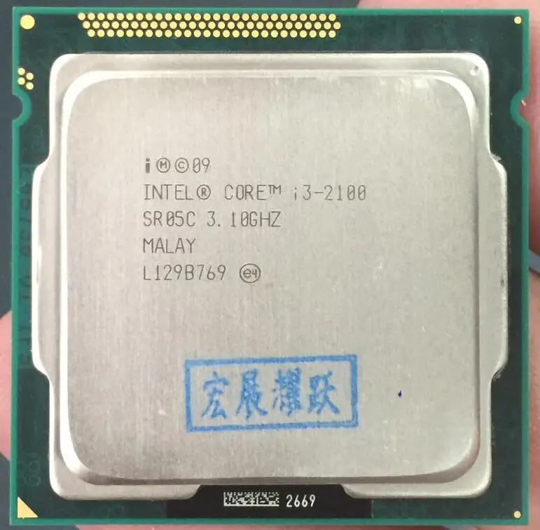 ПК процессор Intel Core i3-2100 i3 2100(3 Мб кэш-памяти, 3,10 ГГц) LGA1155 настольный процессор