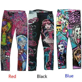 

New Halloween Monster High Cartoon Printed Children Kids Girls Pants Leggings