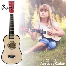 SLADE 23 дюймов Акустическая гитара из липы цвет дерева 6 струнный музыкальный инструмент с гитарной палкой и струной