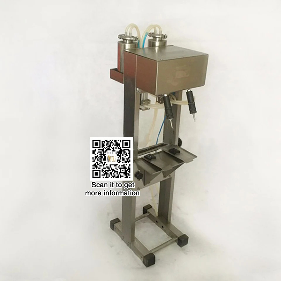 liquid filler vacuum machine for perfume bottles 2 heads perfume filling machine 4