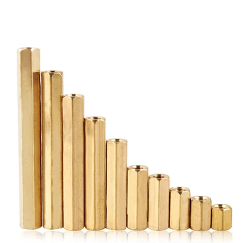 

M2.5*L Female Female Hex Head Brass Spacing Screws Threaded Pillar PCB Computer PC Motherboard StandOff Spacer 3-30mm