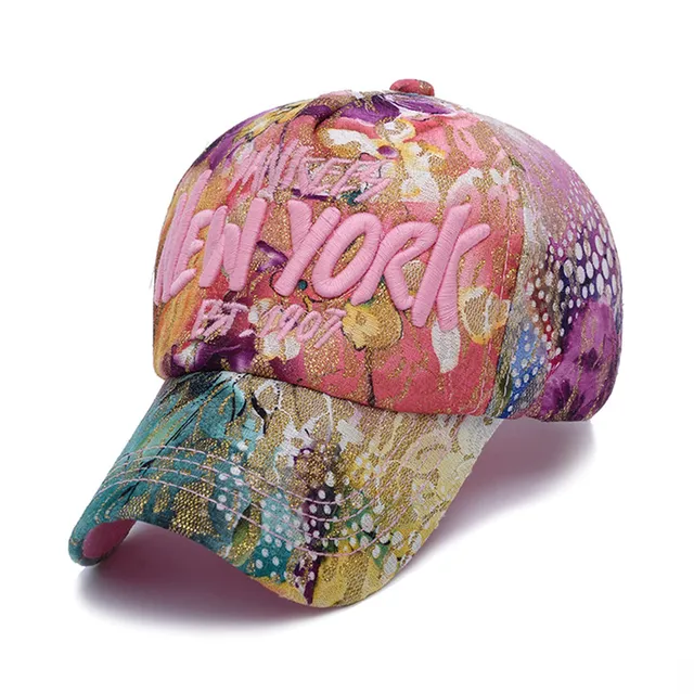 CLIMATE Fashion New York Flowers Fancy Baseball Caps One Size