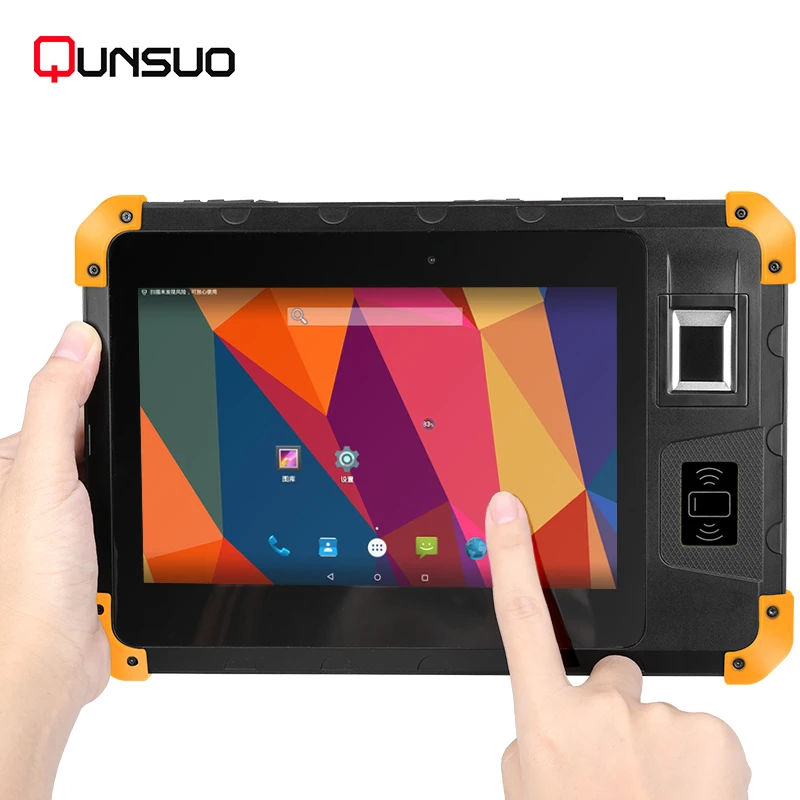8 inch IP68 Rugged Industrial PDA NFC RFID Fingerprint Reader Android Tablet PC with 4G 2D Barcode Scanner