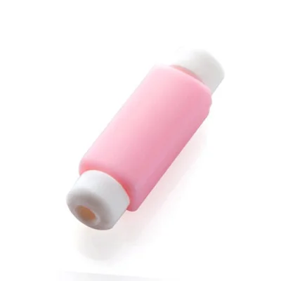 Модный USB кабель для зарядки телефона, защита от цветного кабеля, защита шнура для iphone, органайзер для сматывания кабеля - Цвет: pink