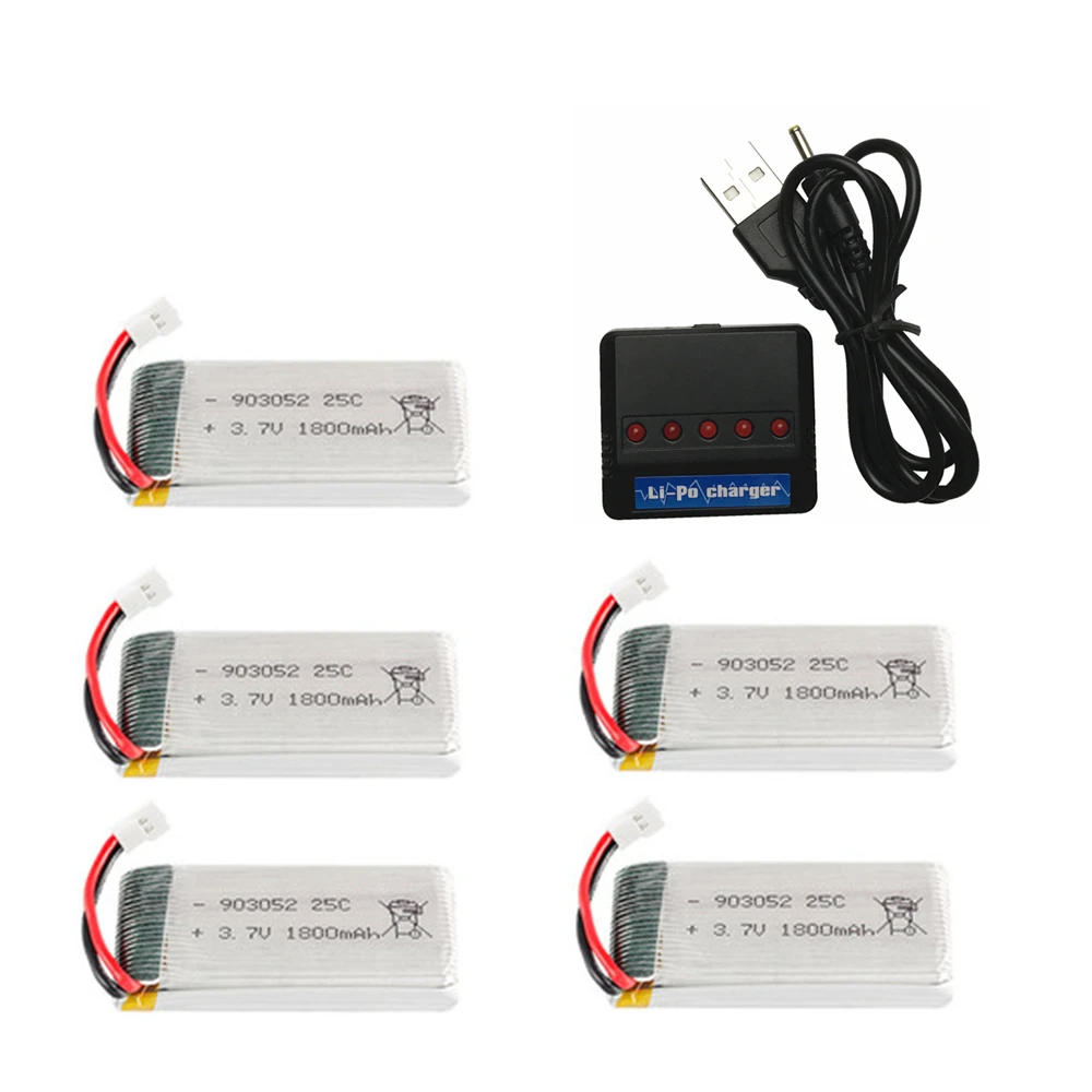 3,7 v 1800mAh литий-полимерный Батарея для KY601S SYMA X5 X5S X5C X5SC X5SH X5SW X5UW X5HW M18 H5P HQ898 H11D H11C дрона с дистанционным управлением запасные части - Цвет: 5pcs x5c