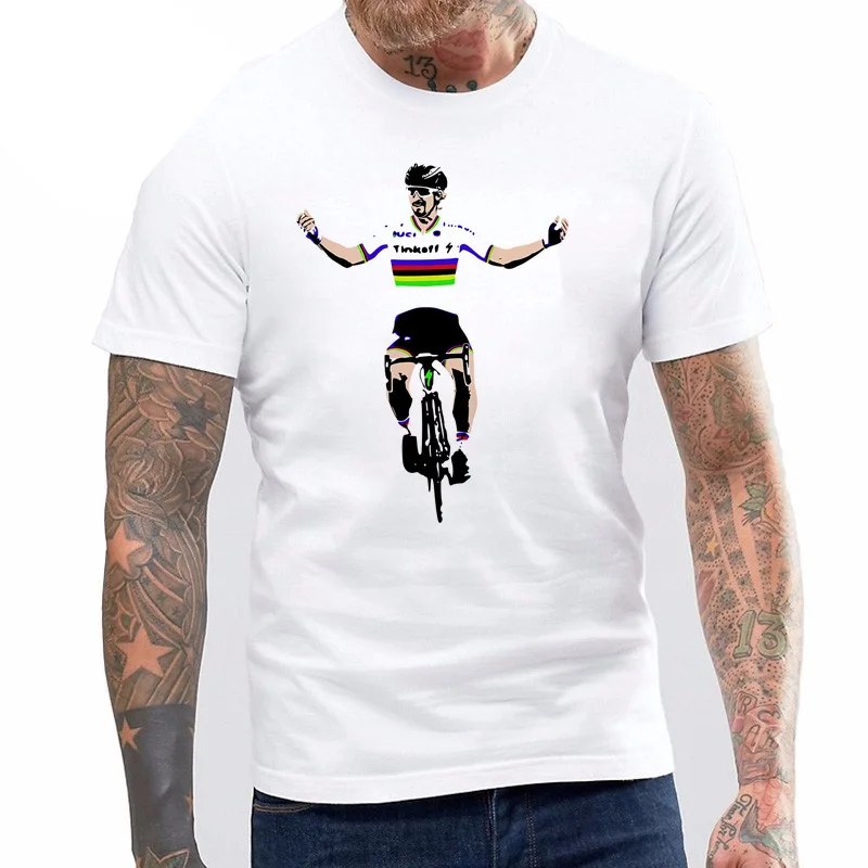 

Peter sagan sagan Streetwear t shirt 2019 men Spring Best tees homme Clothing short O neck t-shirt men White shirt
