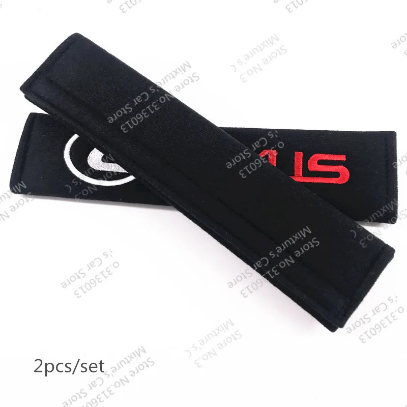 2pcs/set Car Seat Belt Cover Padding shoulder protection Fabric&Cotton