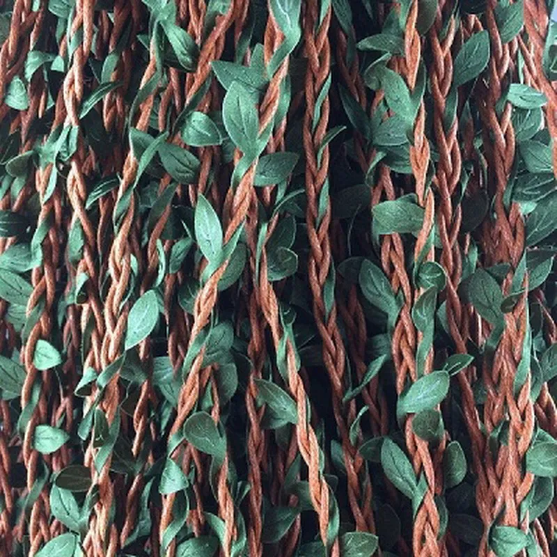 

10m Artificial Wax Rope Braided Vine Fake Foliage Leaf Garland Plant For DIY Wedding Home Art Garden Decor Photography Props