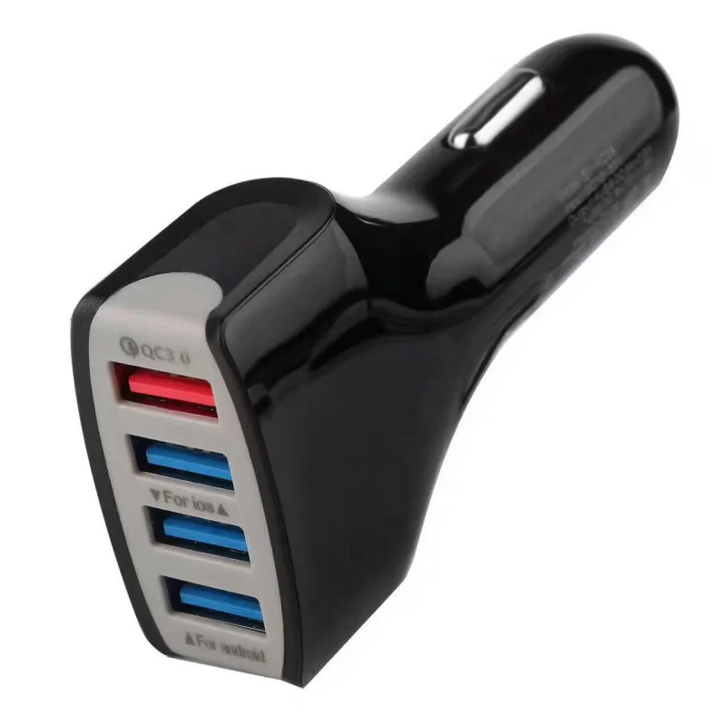 3.0 4-ميناء USB شاحن سيارة متعددة الوظائف سيارة الهاتف سريعة تهمة شاحن الجهاز اللوحي