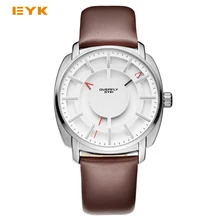 Eyki double couche stéréo squelette cadran homme montre de mode de montres 2017 marque de luxe hommes sport montres pour hommes quartz-montre