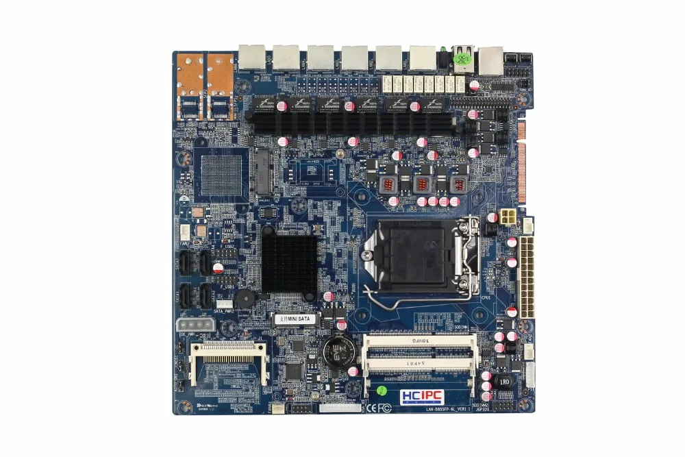 Excellent HCiPC M507-1 LAN-HCZ87-6L Z87+82574L 6LAN +By Pass Firewall Motherboard,ITX Motherboard,6LAN motherboard,1U Server,Free shipping 9