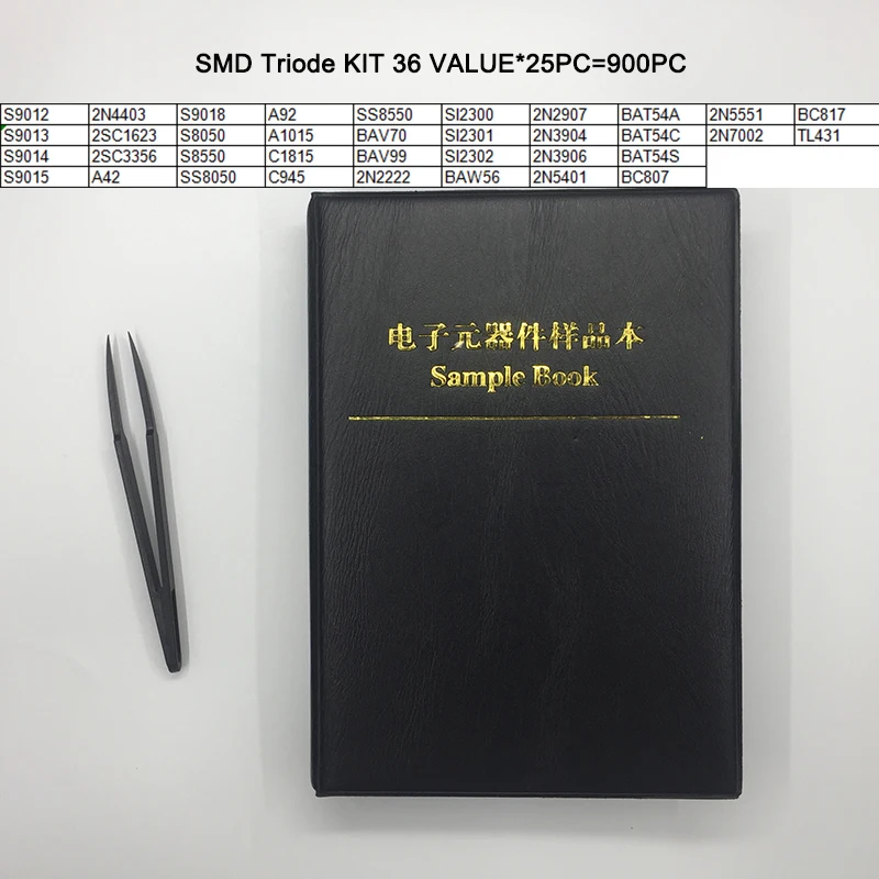 900 шт. smd комплект триодов книга СОТ-23 Триод комплект Триод электроники 36value* 25 шт = 900 ПК прибор для проверки транзистора, соответствующий комплект smd Триод