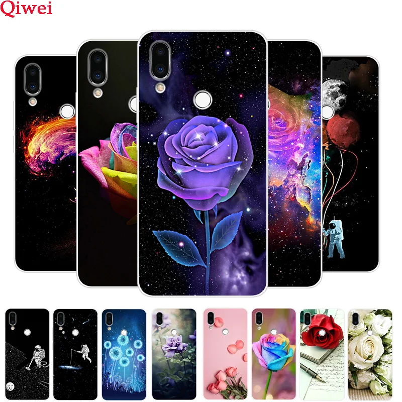 

For Coque Meizu Note 9 Case Cover Clear Bumper Animal Flower Painted Protective Fundas For Meizu Note 9 Silicone Case Soft TPU