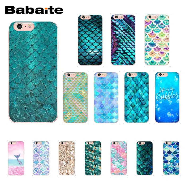 

Babaite Fashion Mermaid Tail Scale Phone Case Cover for iphone 11 Pro 11Pro Max 8 7 6 6S Plus 5 5S SE XR X XS MAX