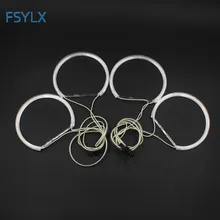 FSYLX ccfl LED фары ангельские глазки для BMW E46, E36, E39, E318A04 12 v с холодным катодом(ccfl ангельские глазки для bmw e46 белый 6000 K 4x131 мм