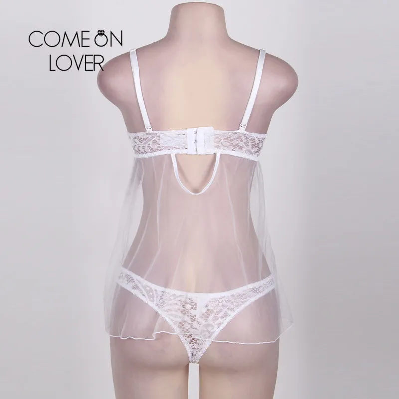 Comeonlover Бюстгальтер Подушка Ночная одежда Женская чистый белый Camisola сексуальное