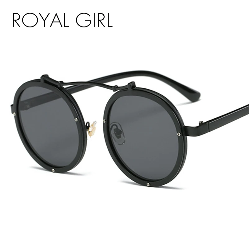 Солнцезащитные очки Royal Girl 2020 в стиле ретро стимпанк круглые дизайнерские