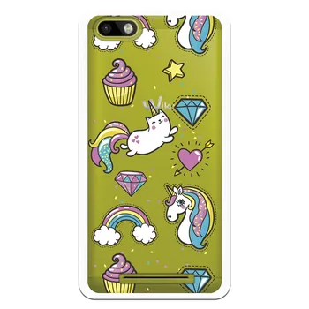 

Unicorn Cupcake WP004 costume drawing stand case for Wiko Lenny 3/Jerry
