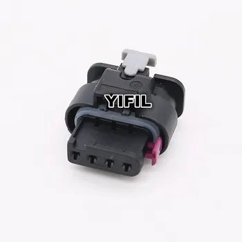 

5pcs/lot 4 Pin/Way Fuel Injector Plug Intake Pressure Sensor Connector Socket HousingFor VW AUDI A4 A6L Golf Magotan 4F0 973 704