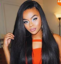 FREE SHIPPING Brazilian 100% Remy Virgin human hair straight Full lace wig with Lace front wigs For Black Wome in stock