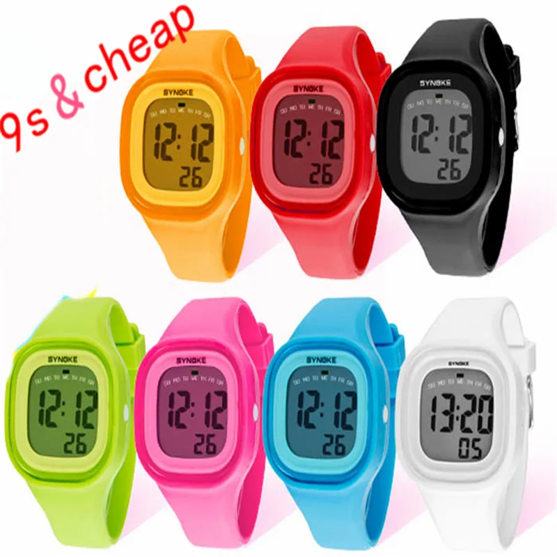 Fashion Silicone LED Light Digital Sport Wrist Watch Kid Women Girl Men Boy 3412 Brand New